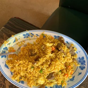 two plates of food on a table