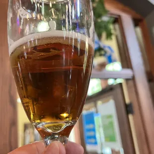 a glass of beer