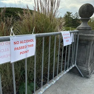 Bold statement.  To be sure that no alcohol has ever passed this point ever.  In the history of the park.  None. Even in the PAST.