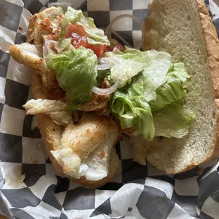 This was my supposed fish sandwich all broken in pieces. Very disappointing  Will never eat there again.