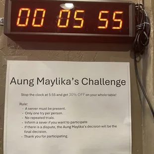 Stop clock challenge