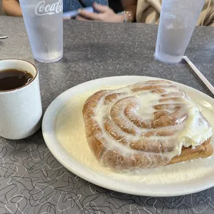 Largest cinnamon roll this side of the Rockies.