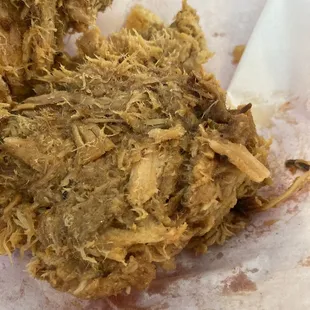 My partially eaten BBQ Sandwich. I was too hungry to wait to take a picture. Smoky and delicious.