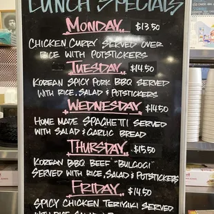 Weekly Lunch Specials