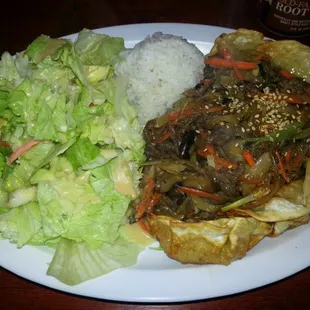 Korean Japchae lunch special