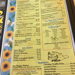 sushi and sashimi, menu