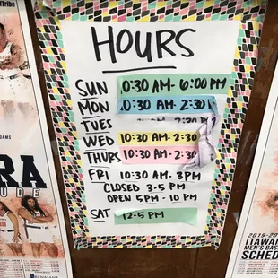 a poster for hours