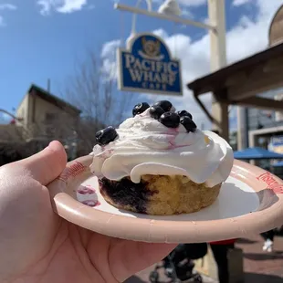 Lemon blueberry bread pudding