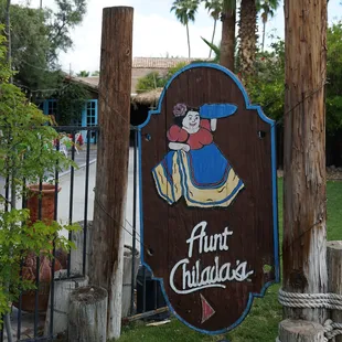 The front sign at Aunt Chilada's