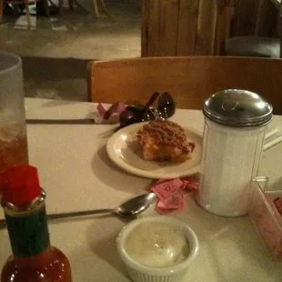 a plate of food on a table