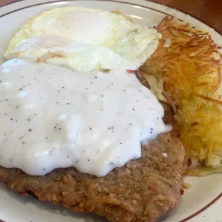 Chicken Fried Steak and Eggs