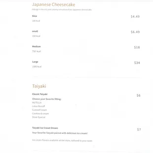 Japanese cheesecake &amp; Taiyaki