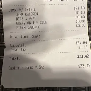 Over priced for wrong food $23.42 for leftovers I didn&apos;t order .