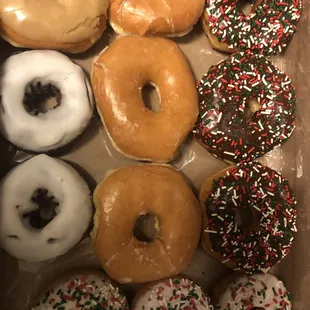 a box of assorted donuts