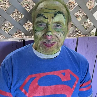 Our face and body art is made specifically for human skin. It doesn't smear easily, and comes off with soap and water.