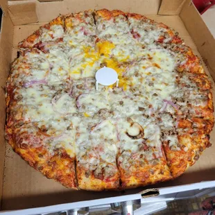a pizza in a box