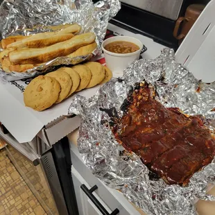 a variety of food items