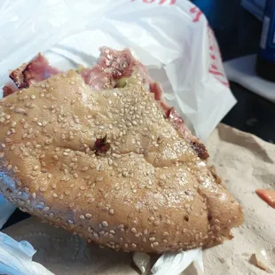 My sandwich from Verdi Mardi I ate here. It was to die for!