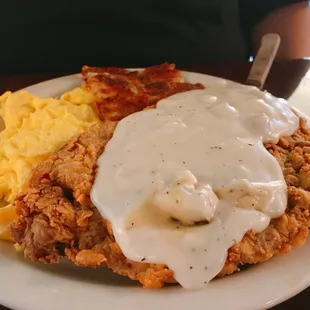Country Fried Steak and Eggs