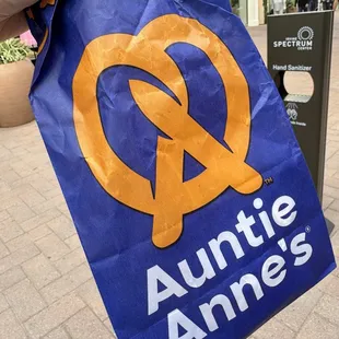 Got my free Cinnamon Sugar Pretzel to go!