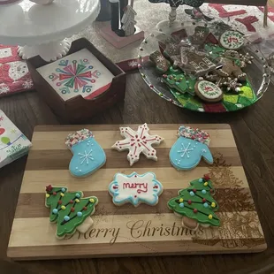 Holiday sugars and gingerbread start at $55 dz shown $60 dz