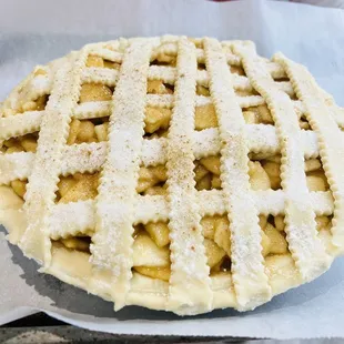a freshly baked apple pie