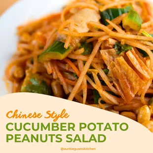 Cucumber potato peanuts salad