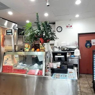 the inside of a restaurant