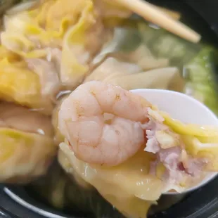 Each dumpling has a shrimp in it!