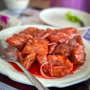 pork chop in mandarin sauce