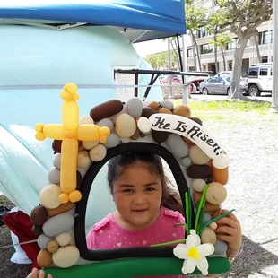 He is Risen Balloon Frame