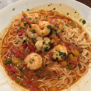 Fresh Spicy Angel Hair with Shrimp