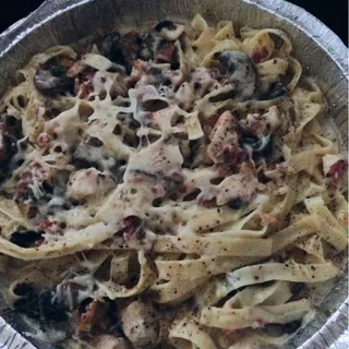 Fresh Black Pepper Fettuccini with Shrimp