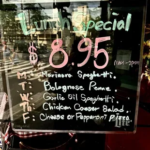 Lunch specials daily
