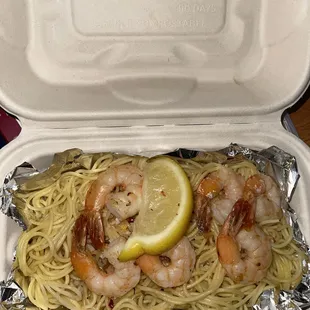 The pasta was blah and was not edible the next day.
