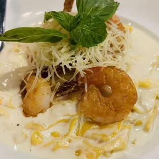 53. Fresh Fettucine Alfredo Pasta with shrimp