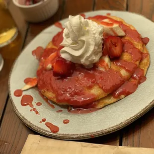 I really enjoyed the strawberry pancakes.