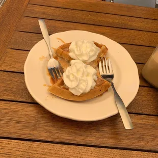 Tres leches waffle.