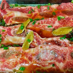 Kalbi Rib Special starting to marinate