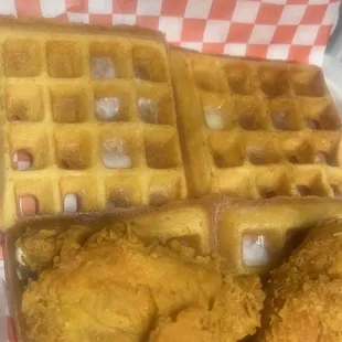 Chicken and waffles