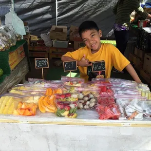Aunty&apos; grandson helping