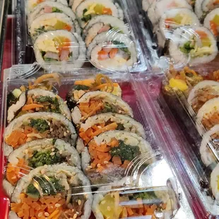 Kimbap: gobo and fishcake options