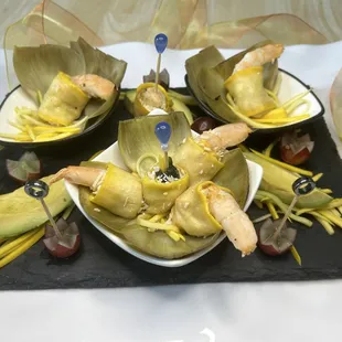 Zucchini Shrimp and Artichokes