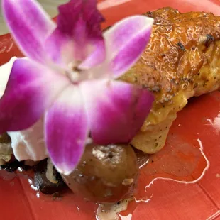 Herbed Chicken and Portobellos and Spinach