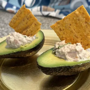 Wasabi Tuna stuffed Avocado