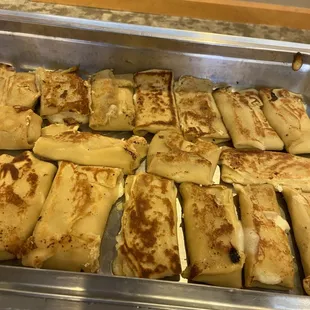 Blintzes- like a crepe - stuffed with cheese