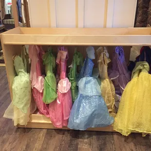 Princess dresses for the girls.