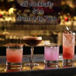 Happy hour from 4 to 7pm