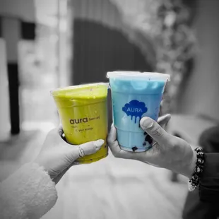 0 Brown Sugar Matcha and "Karl the Fog" (decaf)