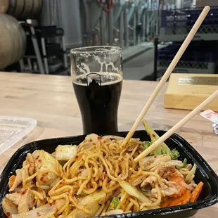 This is the chow mein with a brew next store at Ambitious Ales.